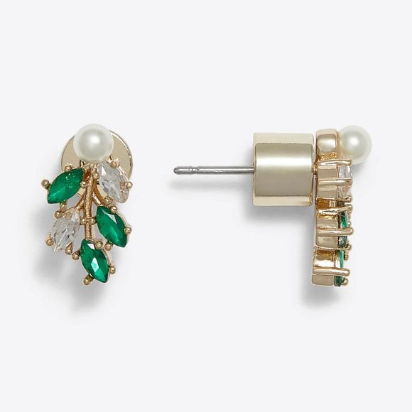 Draper James Pearl & Emerald Studs - Picture 2 of 5